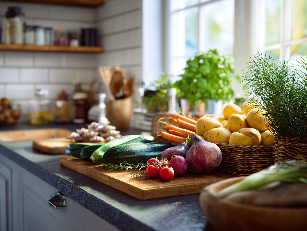 Свежи съставки и здравословна храна